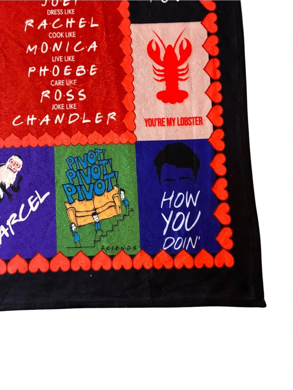 NWOT Iconic ‘FRIENDS’ fleece blanket best moments ultra soft and cozy 50x60